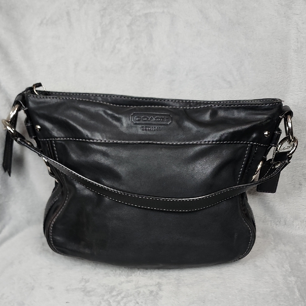 Coach Black Leather Shoulder Bag